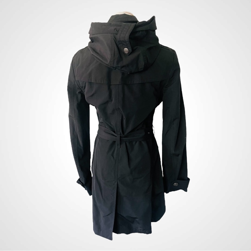 BURBERRY BRIT BLACK CLASSIC BELTED TRENCH COAT SIZE 8 - Picture 6 of 16